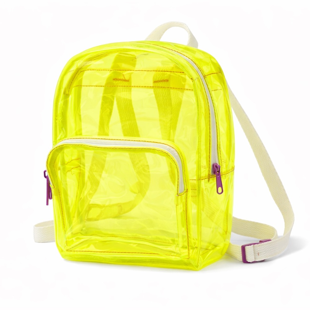 Clear Neon Yellow Mini Backpack | Concert &‎ Stadium Approved